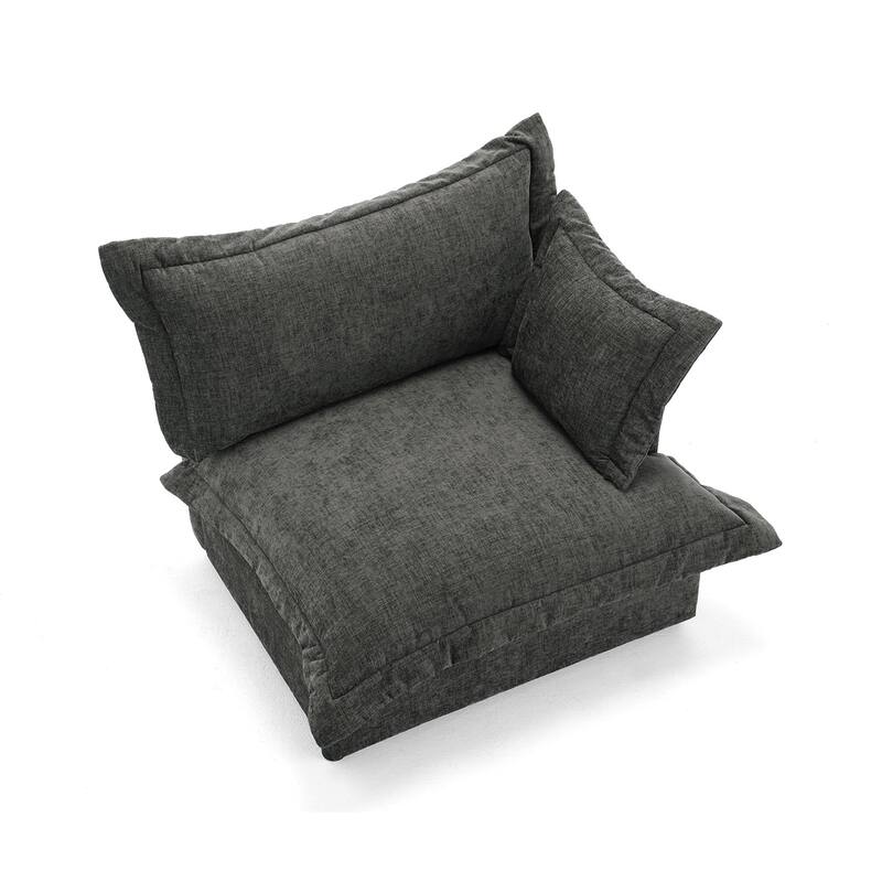 Double Layer Cushion Comfy Cloud Modular Sectional Sofa Couch Ottoman