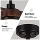 preview thumbnail 109 of 157, YUHAO SylvanAir Modern 52 in. Flush Mount Outdoor/Indoor Ceiling Fan with 3 Solid Wood Blades and DC Reversible Motor