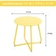 preview thumbnail 35 of 47, Clihome Weather-resistant Outdoor Steel Round Side Table