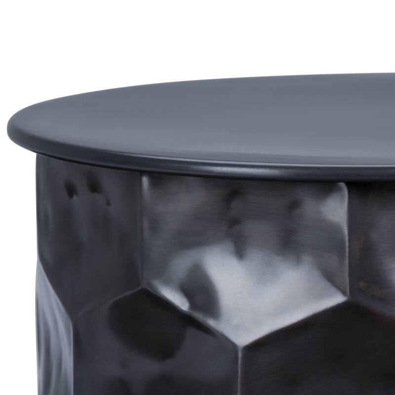 WYNDENHALL Kacey Industrial 17 inch Wide Metal Storage Accent Side Table, Fully Assembled