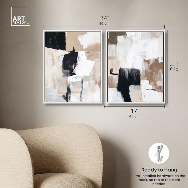 Endless Contrast Canvas Set of 2 by Art Remedy