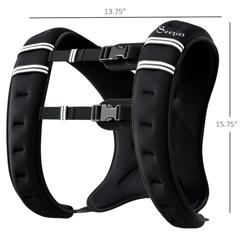 Soozier Weight Vest Workout Equipment Adjustable 18lbs Weighted Vest for Men Women