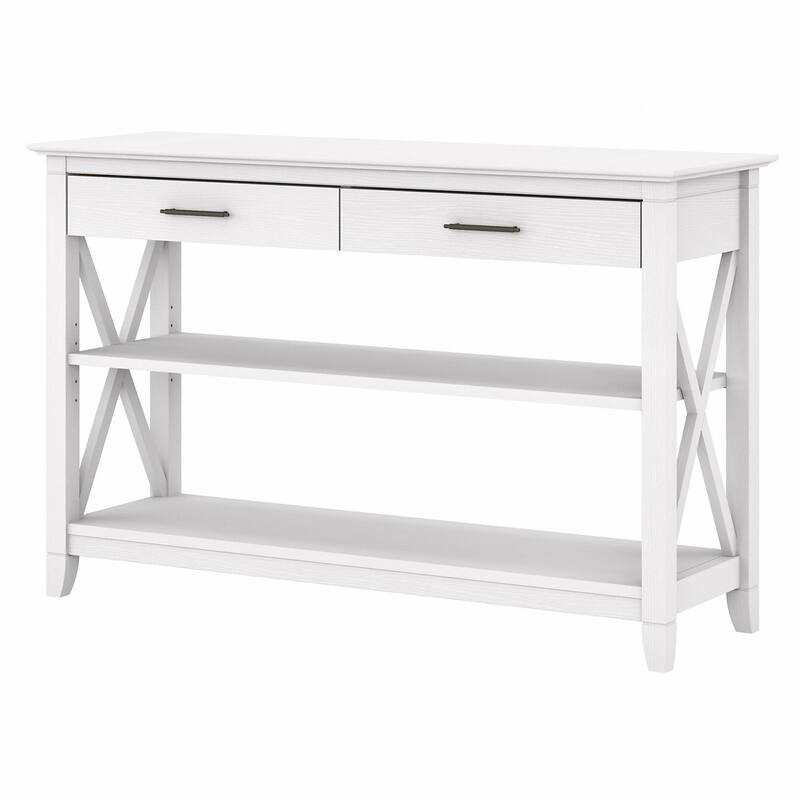 Console Table with Drawers and Shelves