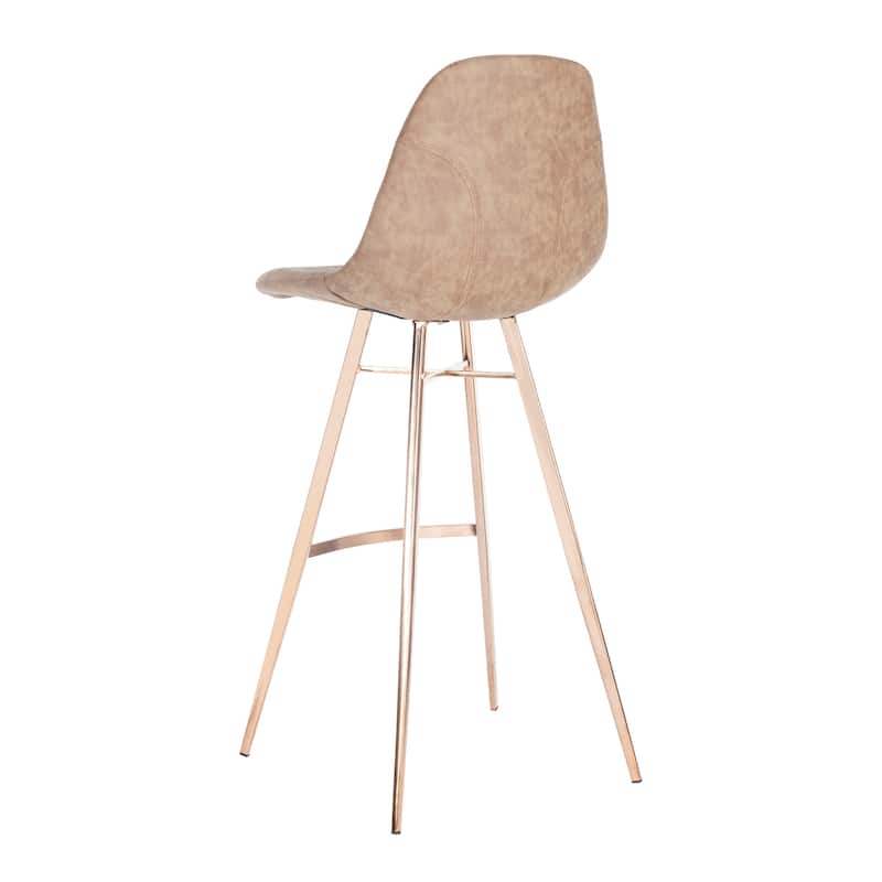 SAFAVIEH Utako -29 Inch Brown/ Copper Bar Stool - 18.5" x 20" x 43" - 19Wx19Dx43H