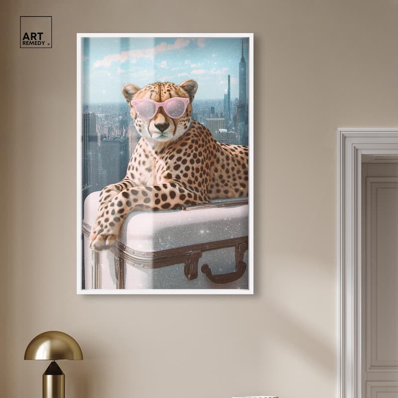 Cheetah Luggage NYC Shadowbox by Art Remedy