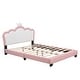 preview thumbnail 29 of 31, Upholstered Princess Bed with Crown Headboard