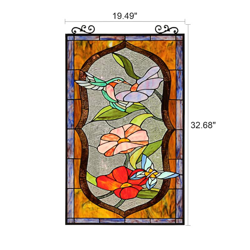 Bird/ Butterfly/ Floral Design Window Panel/ Suncatcher