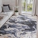 preview thumbnail 2 of 3, LOOM & LUXE Collection L.Blue/Abstract Non-Shedding Area Rug