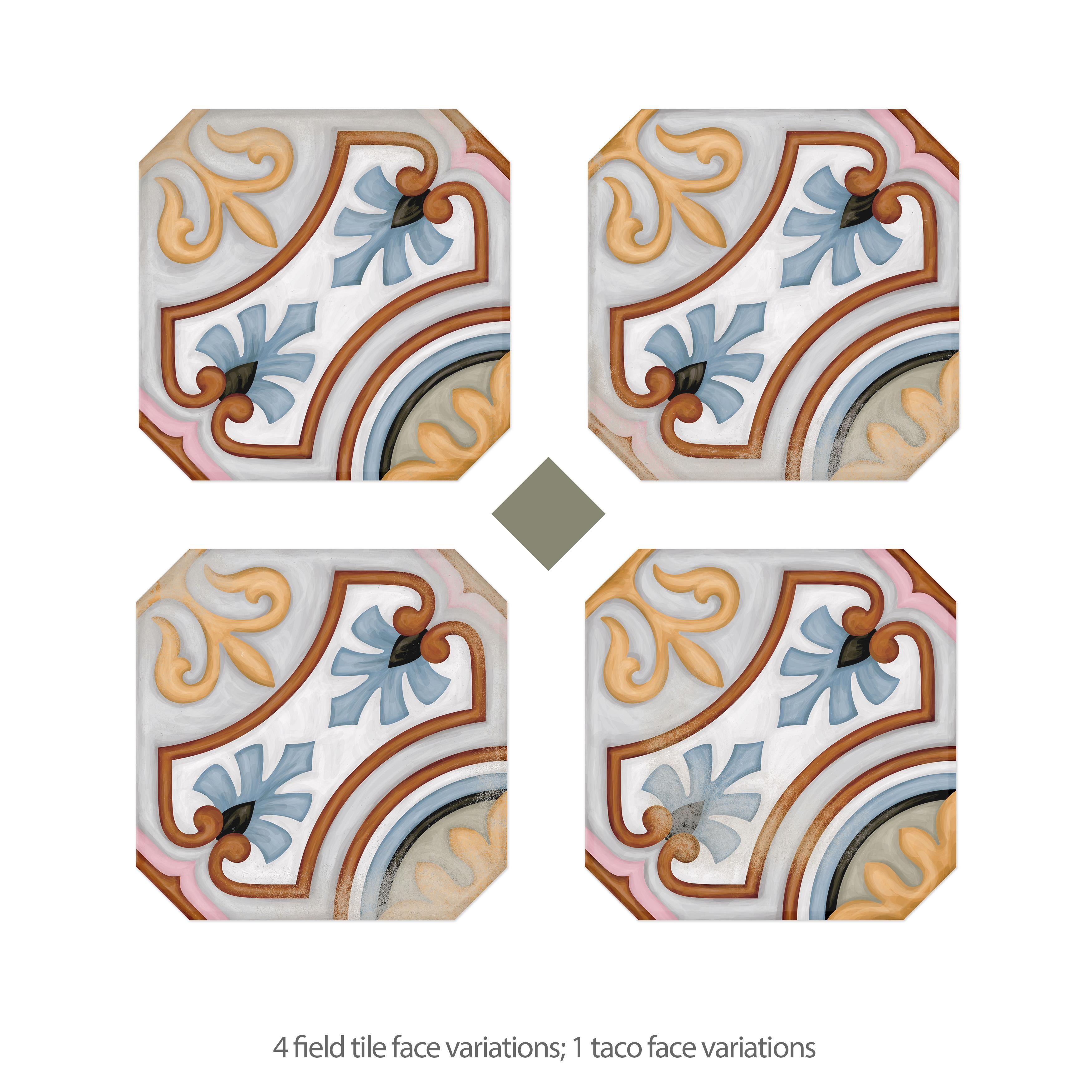 Merola Tile Vaudeville Octagon Deco Diglas with Taco Oliva 7