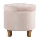preview thumbnail 1 of 10, Carbon Loft Hackback Velvet Tufted Pink Blush Round Storage Ottoman Pink