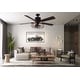 preview thumbnail 2 of 4, Oaks Aura Modern Industrial 5-Light Reversible Ceiling Fan with Light, Remote and Pull Chain included Ceiling Fan
