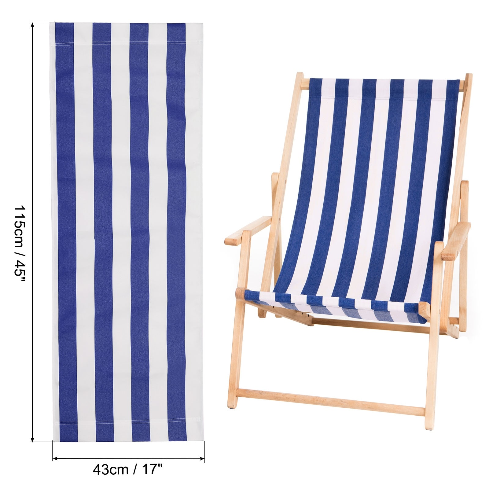 Beach Chair Replacement Fabric Sling Replacement Oxford - 115*43（L*W)