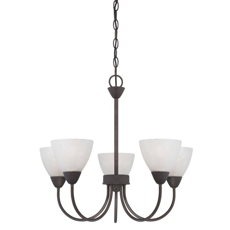 Tia 22.5-inch Wide 5-Light Chandelier in Painted Bronze - Painted Bronze
