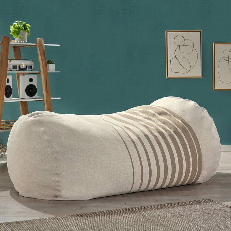 Hudgeons Indoor Striped Bean Bag by Christopher Knight Home
