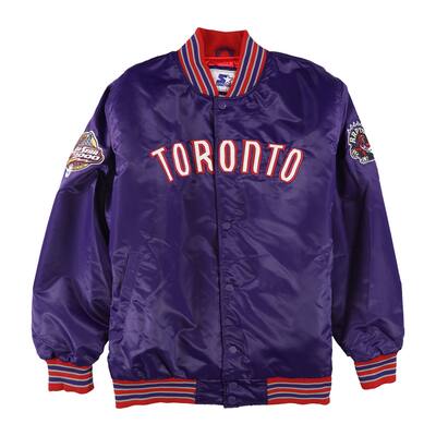 STARTER Mens Toronto Raptors Varsity Jacket,, Purple, 3XL (Regular)