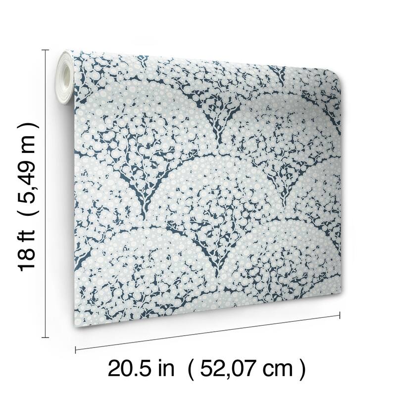 NuWallpaper Rowan Blue Peel and Stick Wallpaper