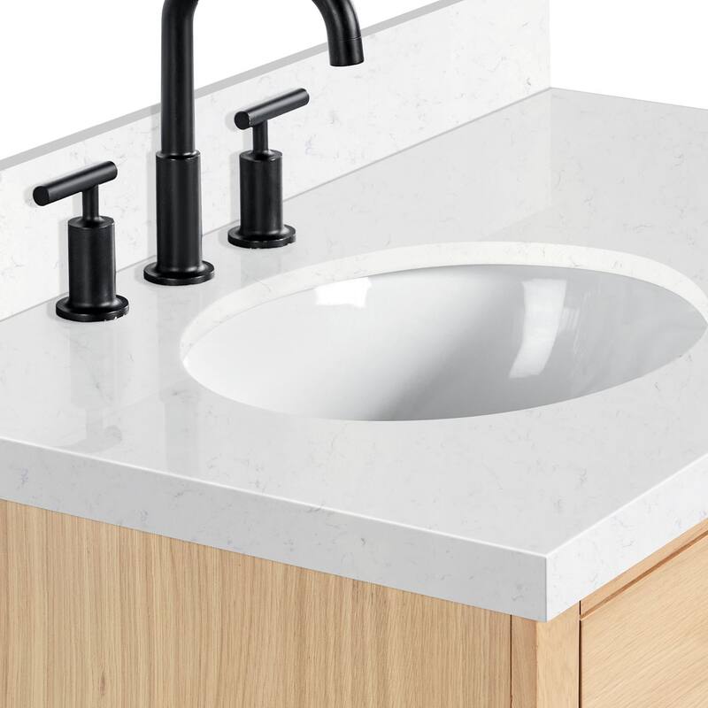 Ariel T036SLCQOVO Hepburn 36" Free Standing Single Basin Vanity Set