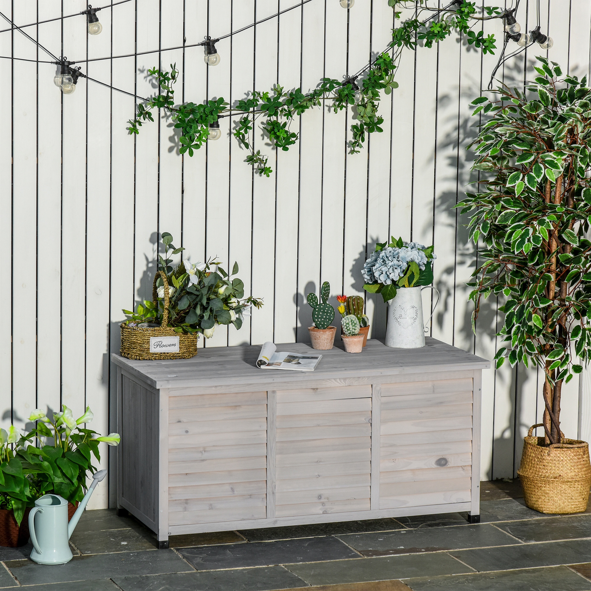 Outdoor top storage sideboard