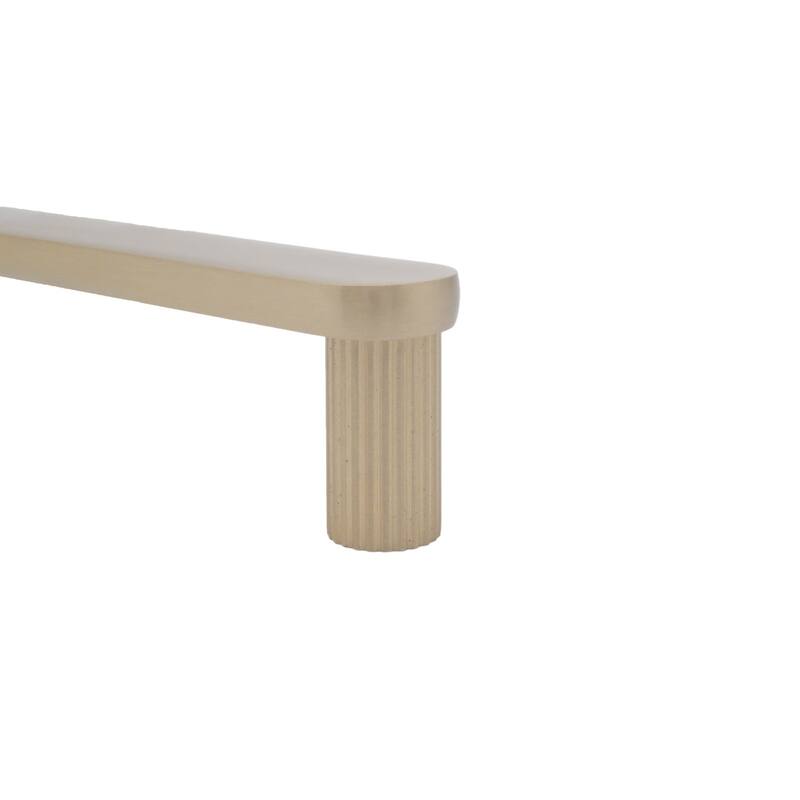 Hapny Home R512 Ribbed 12" Center to Center Solid Metal Luxury