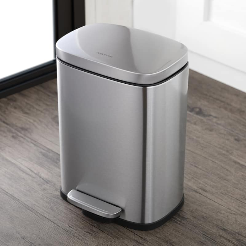 happimess 13-Gallon Trash Can with Soft-Close Lid and FREE Mini Trash Can