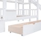 preview thumbnail 12 of 22, Twin-Over-Twin Castle Style Bunk Bed with 2 Drawers 3 Shelves and Slide