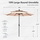 preview thumbnail 16 of 22, MAISON ARTS 10ft 3 Tiers Patio Outdoor Umbrella Matched with most Patio Table with Ventilation Auto-tilt and Crank Lift