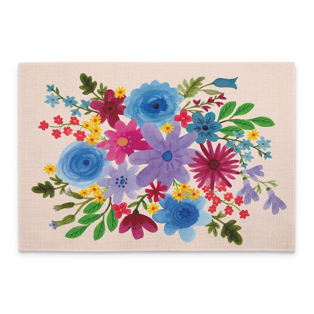 4-Pack Poly-Cotton Blend Placemats Manufactured in The USA Machine Washable Dryer Safe
