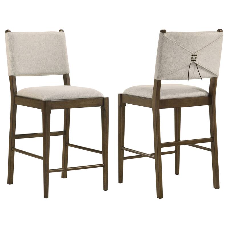 Crispin Brown Upholstered Counter Side Chair (Set of 2)