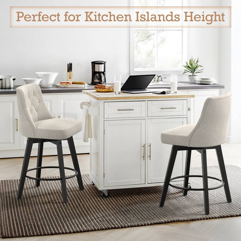 Bar Stools Set of 2 - N/A