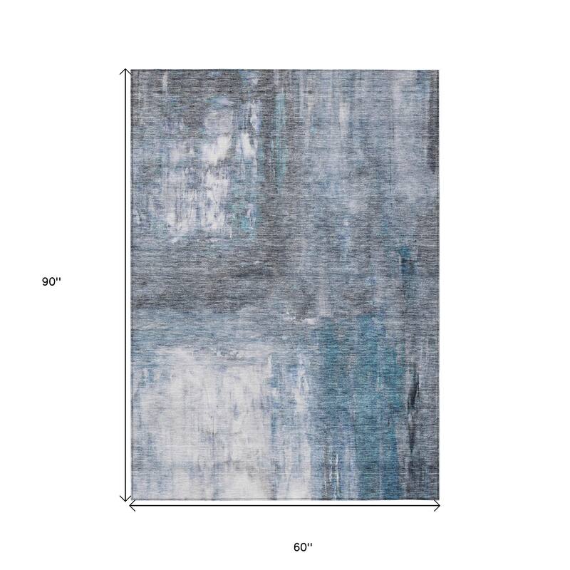 HomeRoots Abstract Transitional Rectangle Outdoor Rug