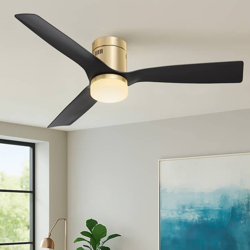 CARRO Pollux 52" Indoor Smart Ceiling Fan with Light and Remote-Flush Mount
