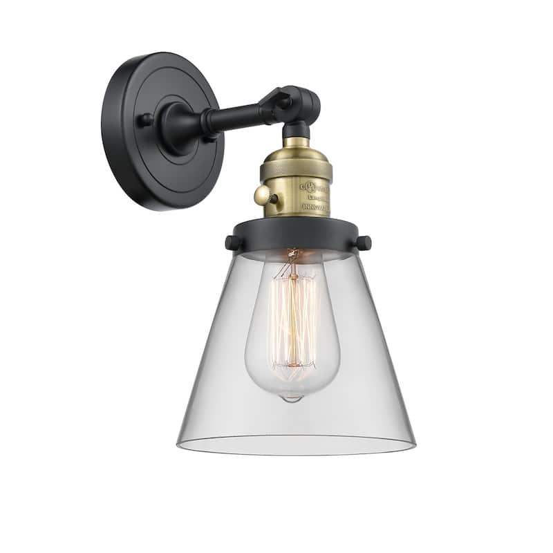 Innovations Lighting Small Cone Single Light 10" Tall Bathroom Sconce
