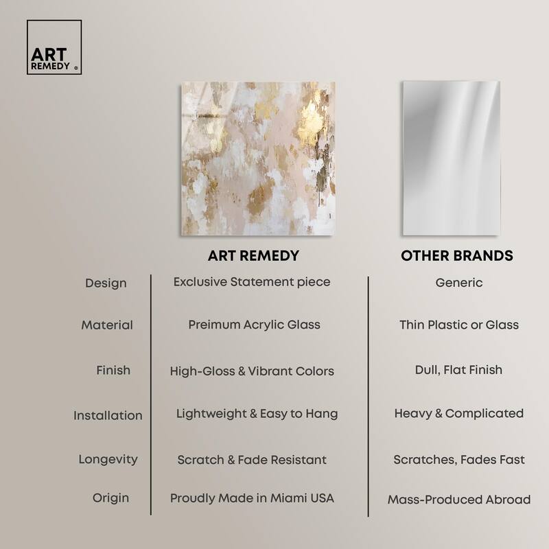 Golden Glimmer Gesture I Acrylic by Art Remedy, Ready to Hang