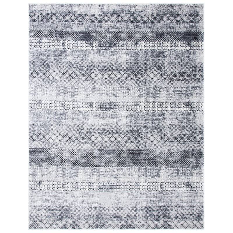 SAFAVIEH Amelia Dhian Modern Moroccan Distressed Rug - 9' x 12' - Grey/Ivory