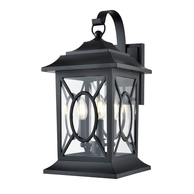 Allbert Outdoor Wall Sconce Powder Coated Black - Powder Coated Black - 20.5