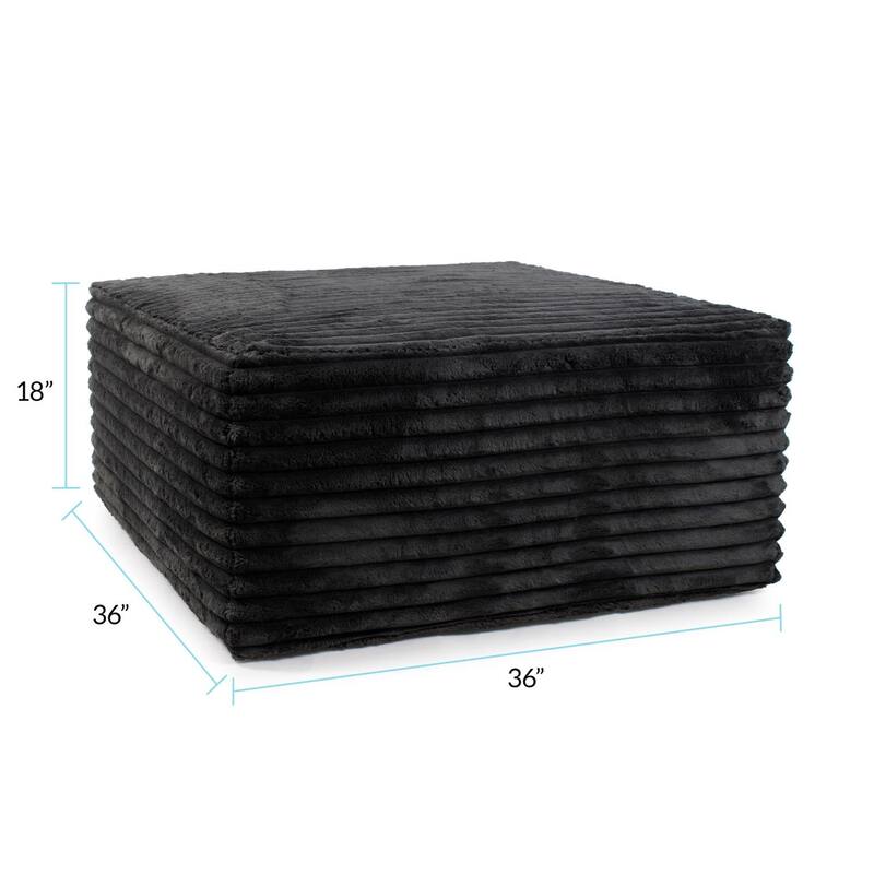 Universal Square Ottoman Shar Pei White