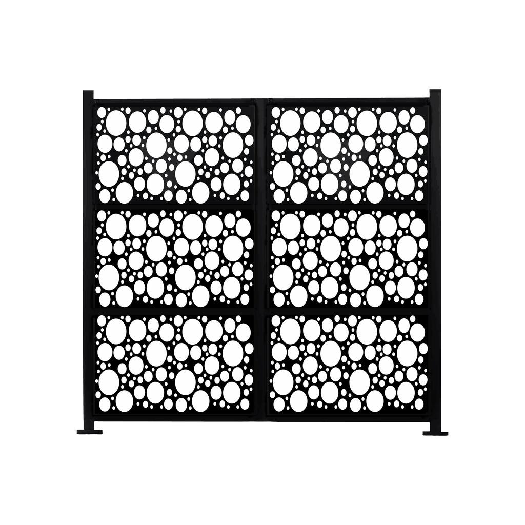 HighlanderHome Freestanding Modular Metal Privacy Screen, 6FtX 8Ft