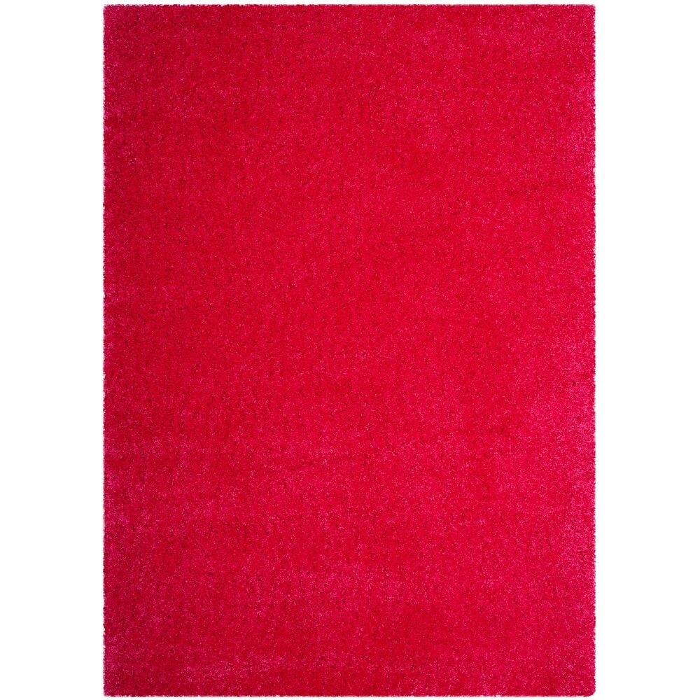 SAFAVIEH Laguna Shag Verdiana Solid Color 2-inch Thick Rug.