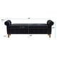preview thumbnail 33 of 65, Armed Ottoman Bench PU Leather Bench Button Tufted Sofa Stool Bench Footrest Stoolfor Entryway, Living Room and Window