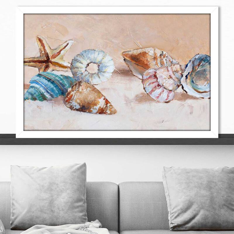 "Gathered Shells on the Shore (Horizontal)" Print on Acrylic