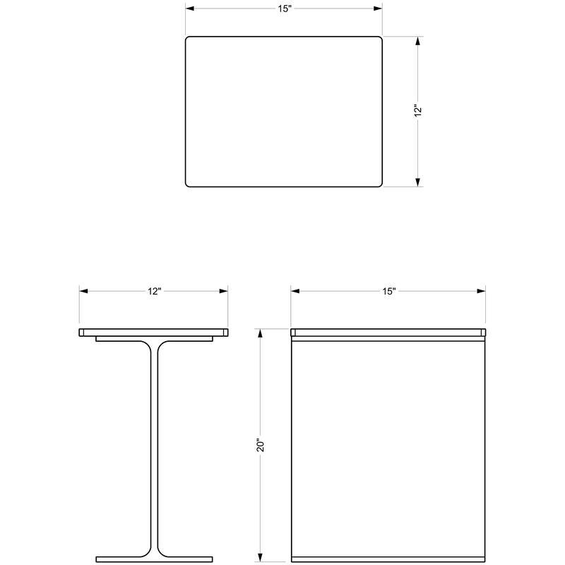 Marbelle - I-Beam Marble Side Table