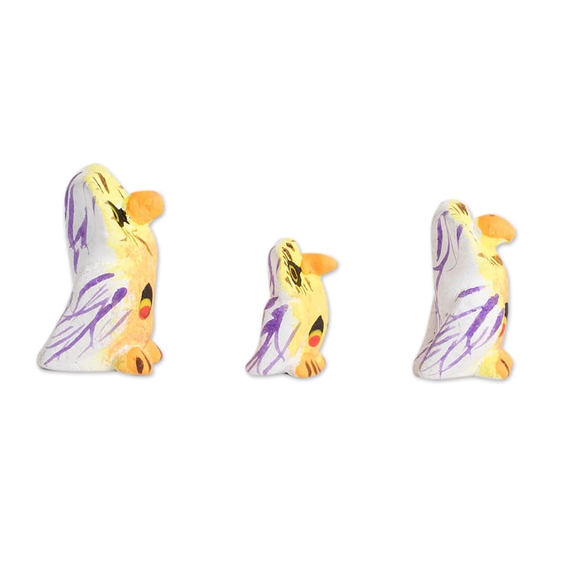 Novica Handmade Owl Reunion Ceramic Figurines (Set Of 3)