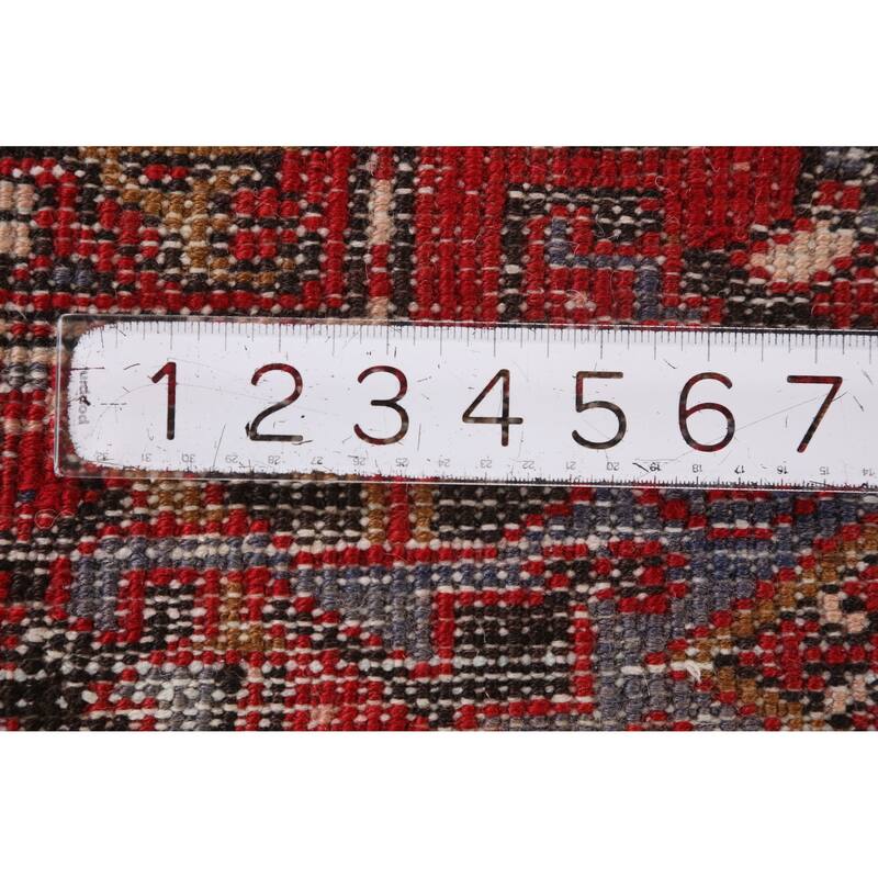 Hand Knotted Oriental 100% Wool Carpet Traditional Medallion Oranges & Rust Heriz Area Rug - 12' 10'' X 9' 2''