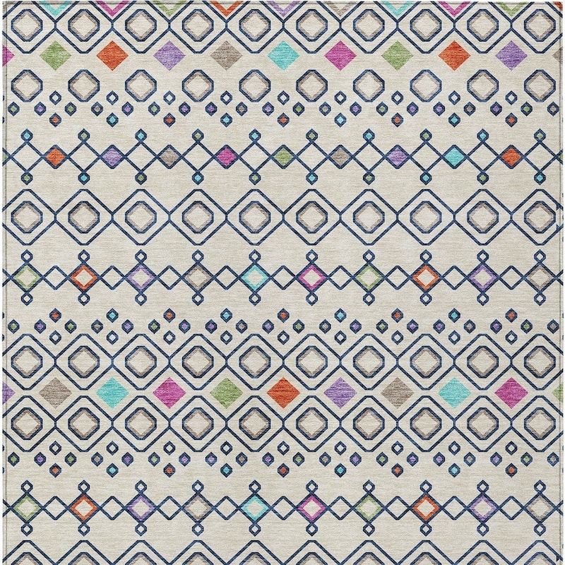 HomeRoots Geometric Modern Rectangle Outdoor Rug