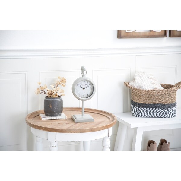 White Iron Farmhouse Clock 15 x 6 x 5 - 6 x 5 x 15. Opens flyout.