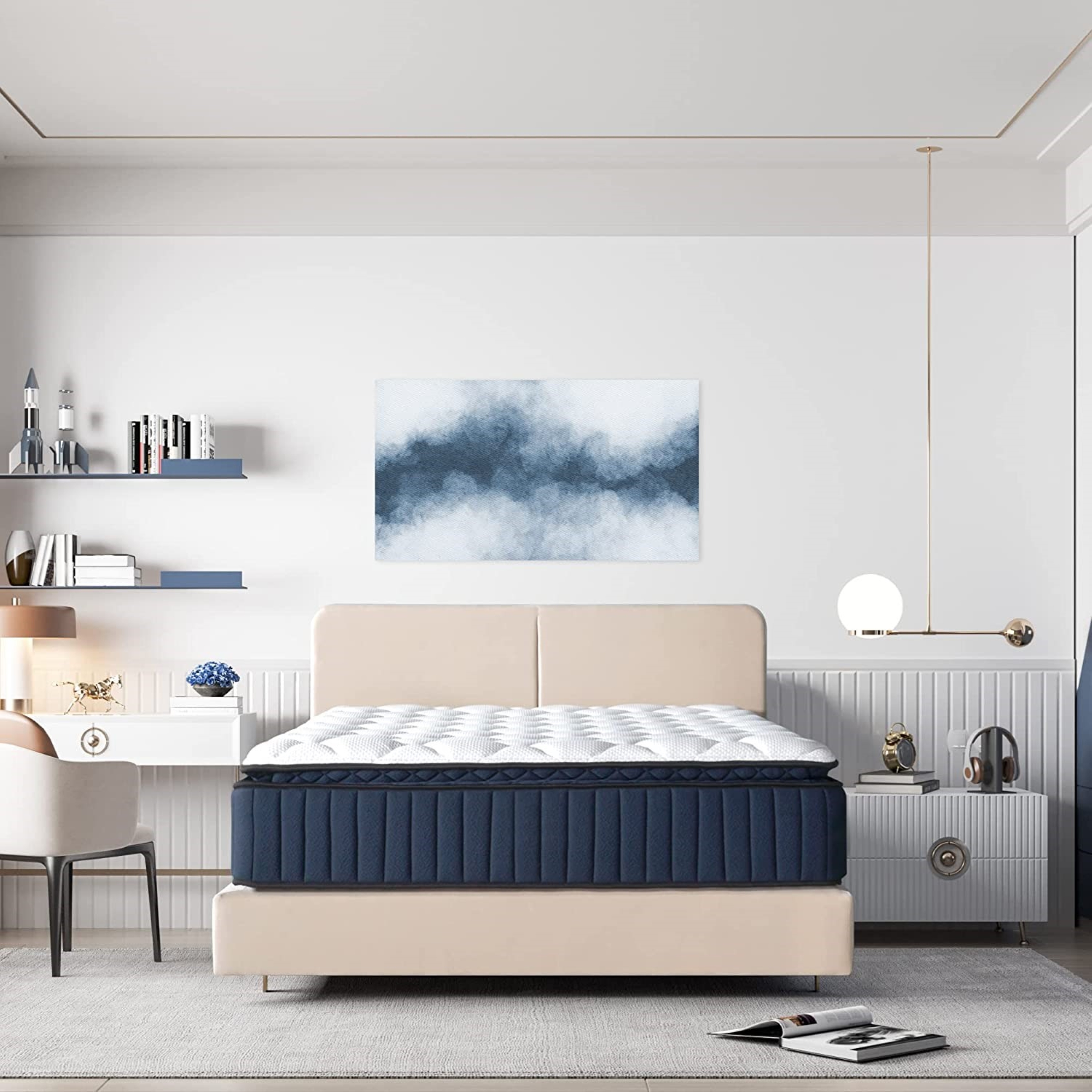Opulence 14 inch Plush Pillow Top Memory Foam Premium Hybrid Mattress by BRN On Sale Bed Bath Beyond 40503986