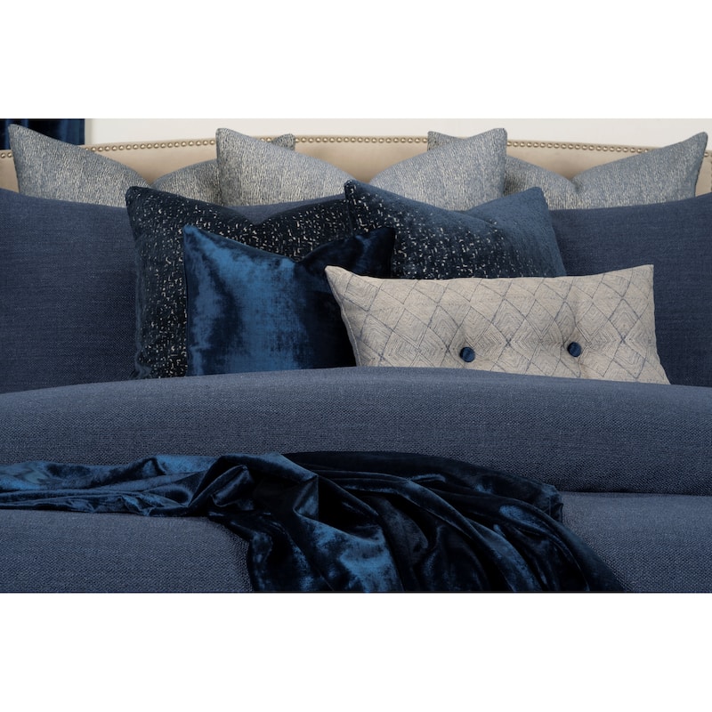 F Scott Fitzgerald Biloxi Blue Duvet Cover and Insert Set