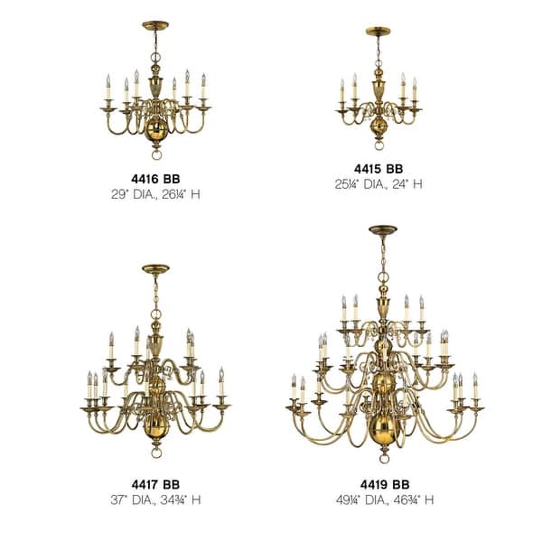 Hinkley Lighting Cambridge 15 Light 2 Tier Candle Style Chandelier