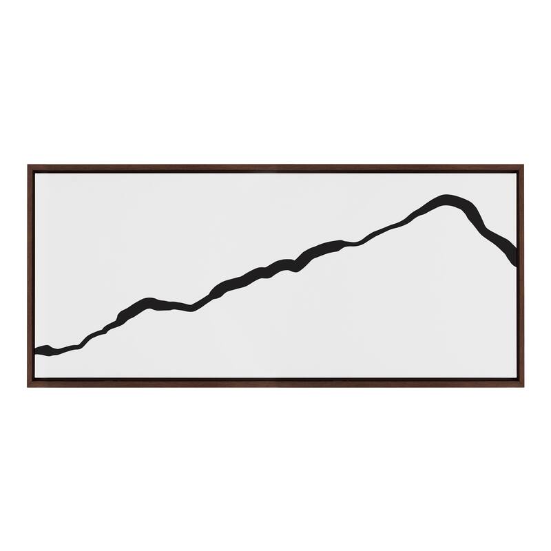 Kate and Laurel Sylvie Elevated Abstract Minimalist Mountain Landscape Framed Canvas by The Creative Bunch Studio