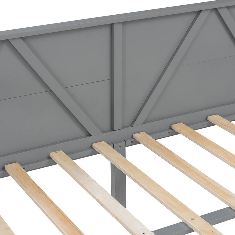 Full Size Gray Daybed with Elegant Design, Multi-functional Sofa Bed